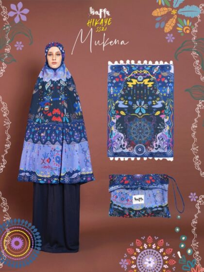 Happa Hikaye - Mukena Set Mavi (Mukena, Rok, Sajadah & Tas)