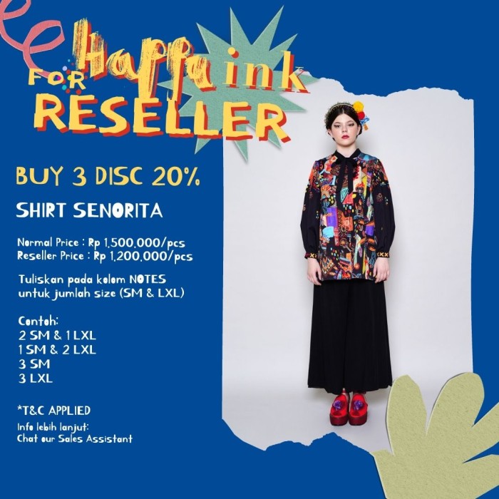 Happa INK - Senorita - Reseller 3pcs Shirt Senorita