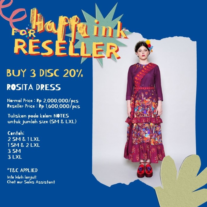 Happa INK - Senorita - Reseller 3pcs Dress Rosita