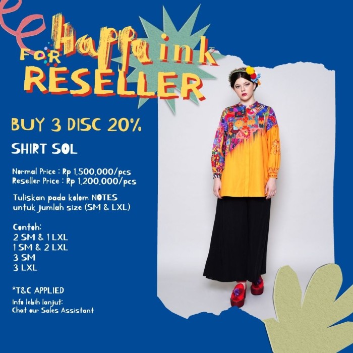 Happa INK - Senorita - Reseller 3pcs Shirt Sol