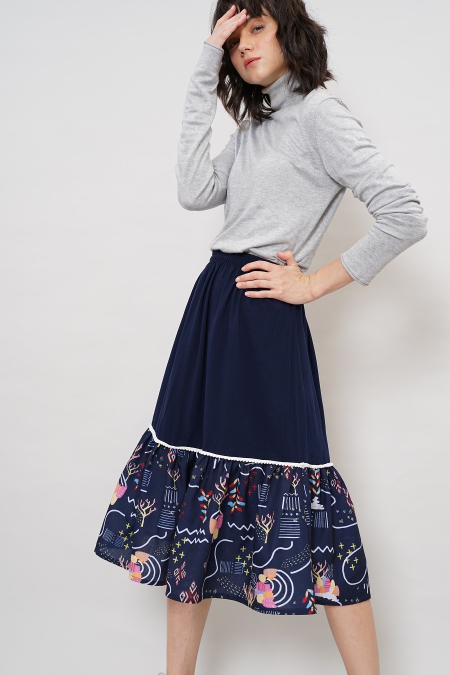 Rok Midi - Malli Skirt Navy
