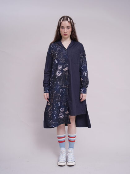 Astrology - Shirt Dress Celestial Blue