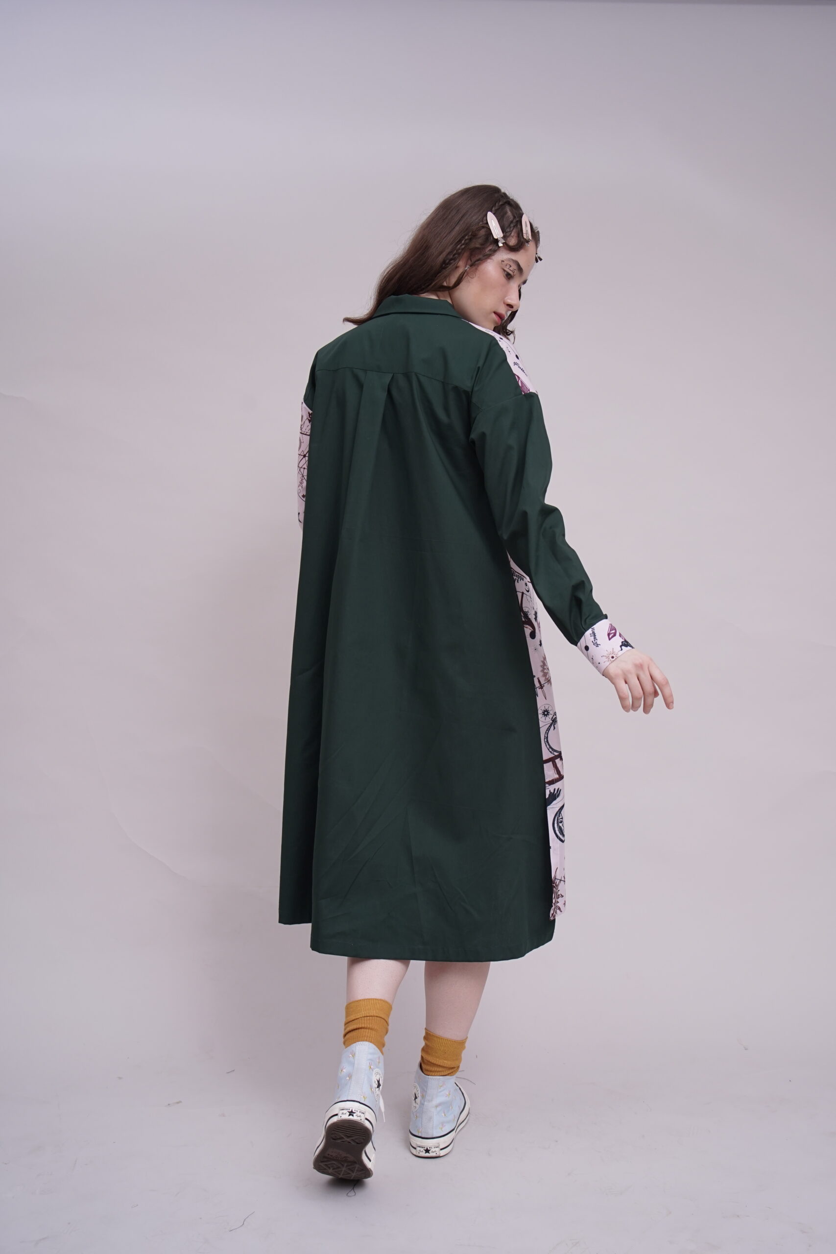 Astrology - Shirt Dress Celestial Green - Image 5