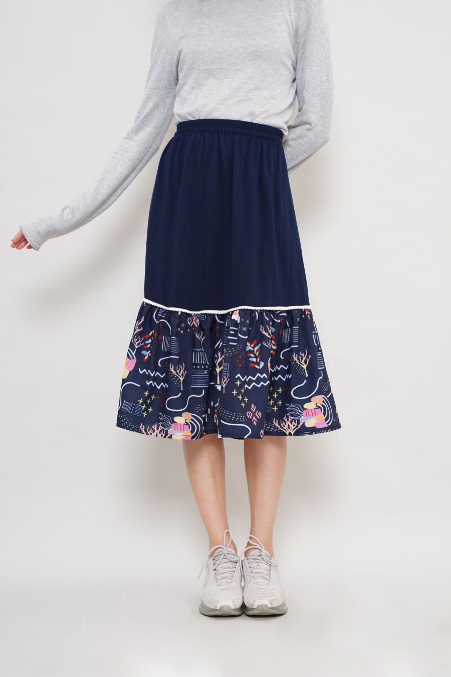Rok Midi - Malli Skirt Navy - Image 4