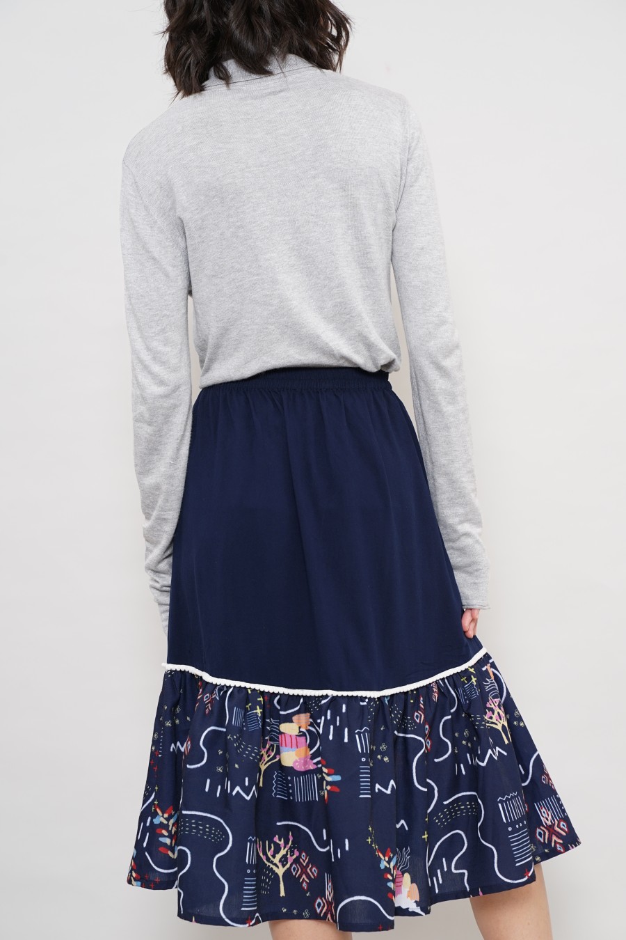 Rok Midi - Malli Skirt Navy - Image 3