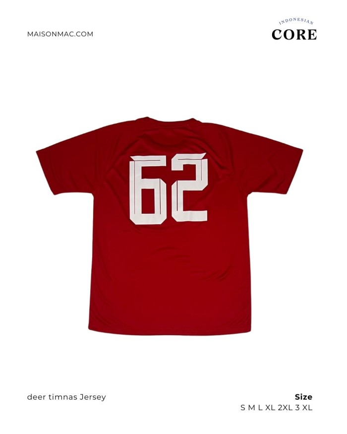 Indonesian Core - Dri fit Tshirt - Deer Timnas Indonesia - Image 2