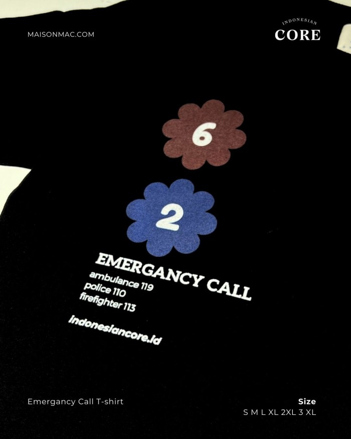 Indonesian Core - Tshirt - Emergency Call - Image 3